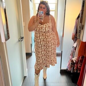 HUTCH Stylish Brown Patterned Dress